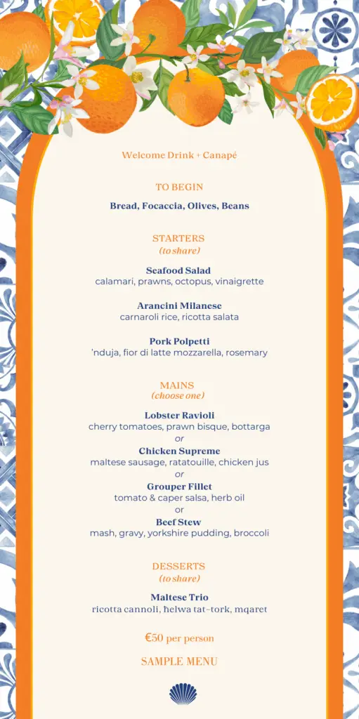 Mamma Mia Menu - Page Image
